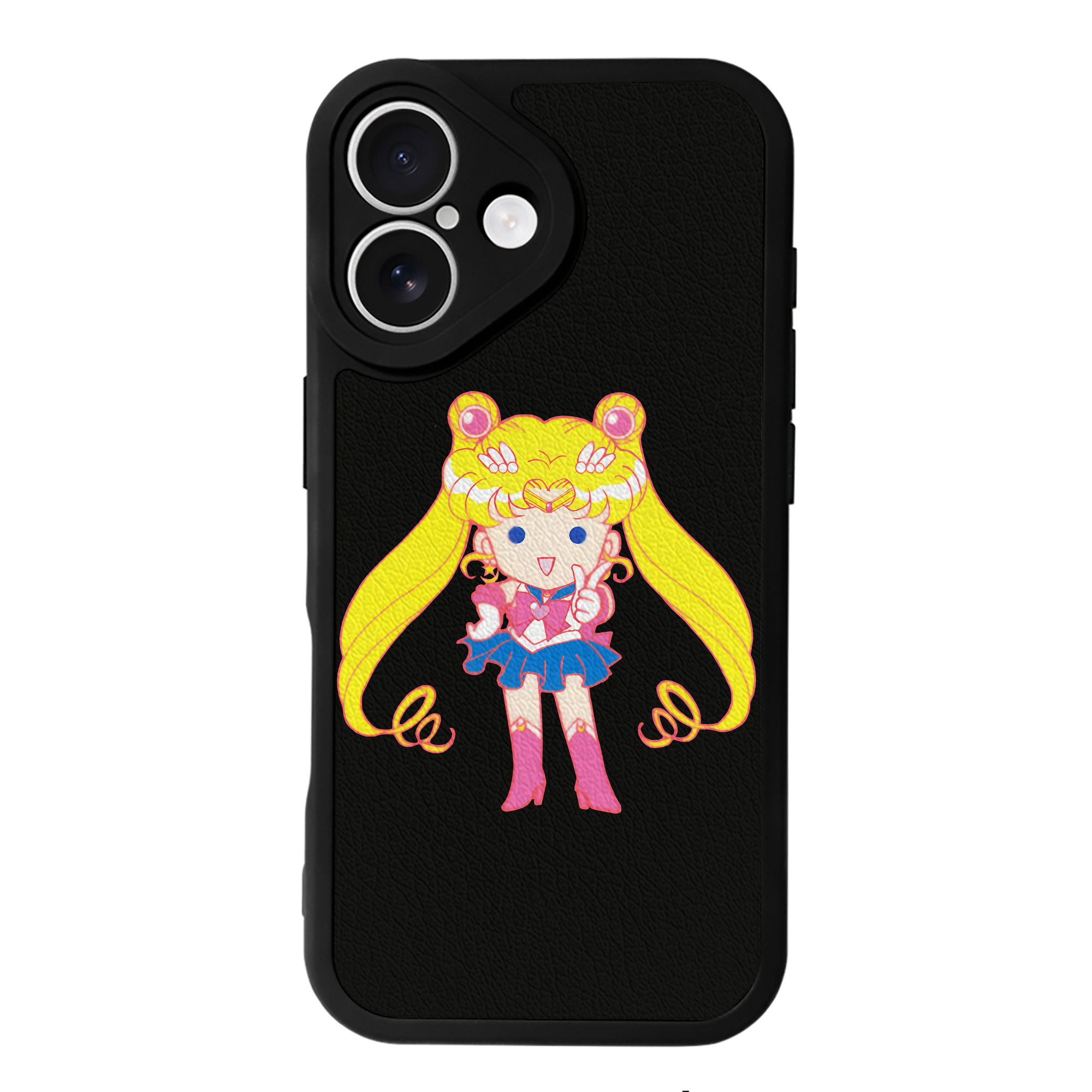 （画像用） 美少女戦士セーラームーン 月野 うさぎ つきの うさぎ Sailor Moon Tsukino Usagi 【iPhone 16シリーズ対応】シリコンスマホケース（レザー調） 材質：シリコン